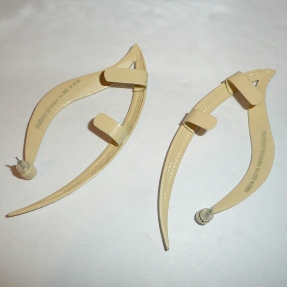 STAR TREK Cosplay Cuff Earrings Vulcan Ears Spock Elf Glass Gems Costume Bling - Picture 8 of 8